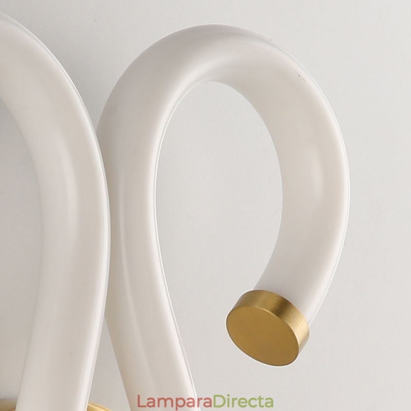 Lámpara de pared moderna con diseño creativo de cuerno de oveja de cobre, 2 luces