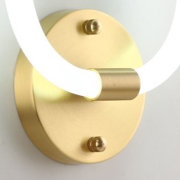 Apliques de pared modernos con anillo redondo y atenuación tricolor