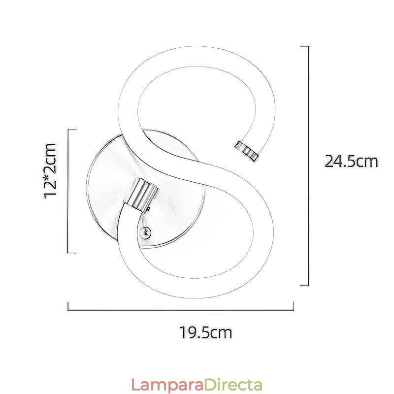 Lámpara de pared con letras del alfabeto