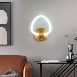 Aplique de pared moderno para interiores con forma de corazón