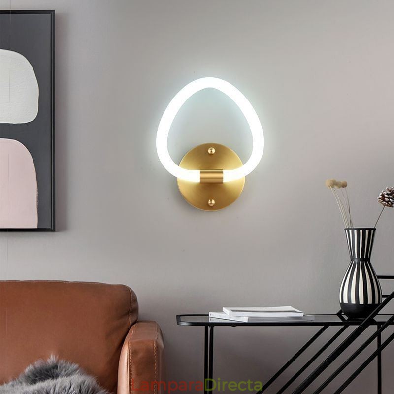 Aplique de pared moderno para interiores con forma de corazón