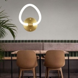Aplique de pared moderno para interiores con forma de corazón