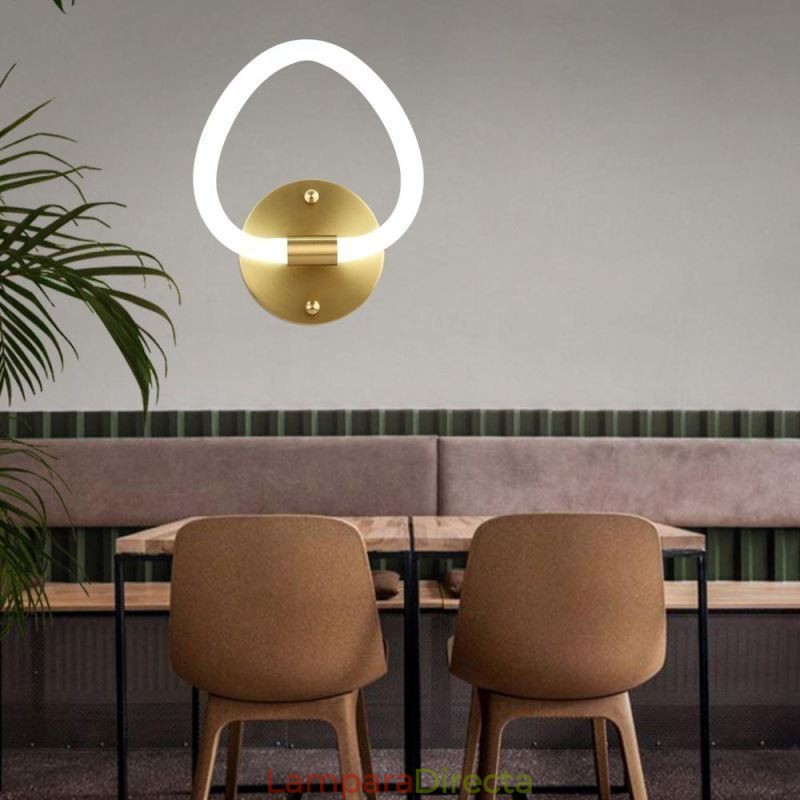 Aplique de pared moderno para interiores con forma de corazón