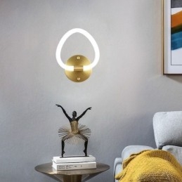 Aplique de pared moderno para interiores con forma de corazón