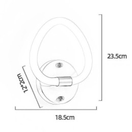 Aplique de pared moderno para interiores con forma de corazón