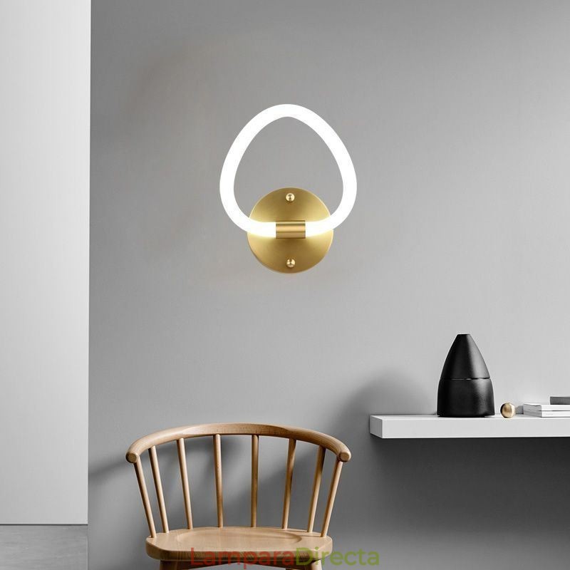 Aplique de pared moderno para interiores con forma de corazón