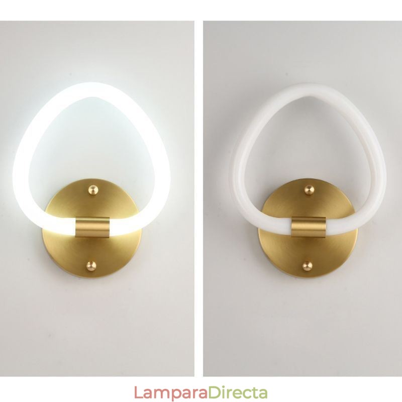 Aplique de pared moderno para interiores con forma de corazón