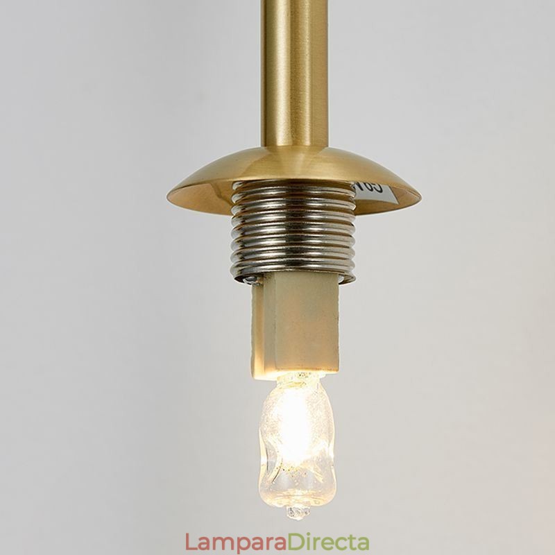 Aplique de pared de vidrio con forma de globo, iluminación moderna de latón.