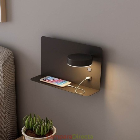 Lámpara de pared giratoria con puerto de carga USB Lámpara de pared giratoria con puerto de carga USB