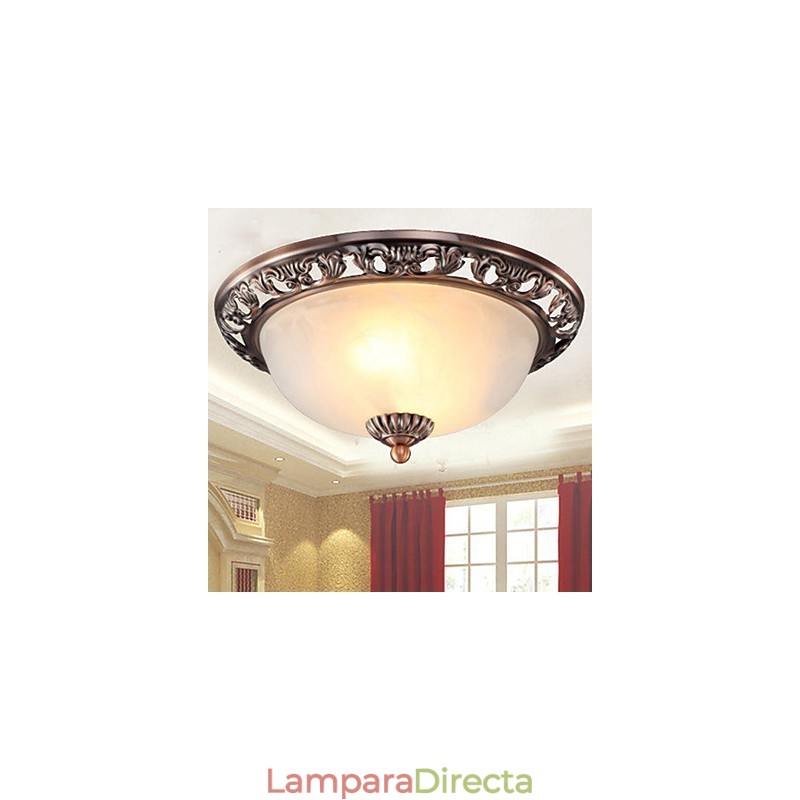 Lámpara de cúpula de resina de tipo europeo con luz de cúpula absorbente.