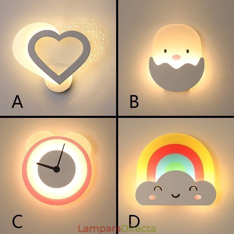 Lámpara de pared acrílica encantadora lámpara de aplique