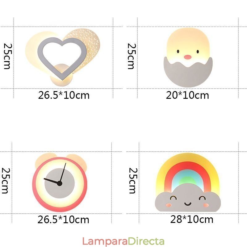 Lámpara de pared acrílica encantadora lámpara de aplique