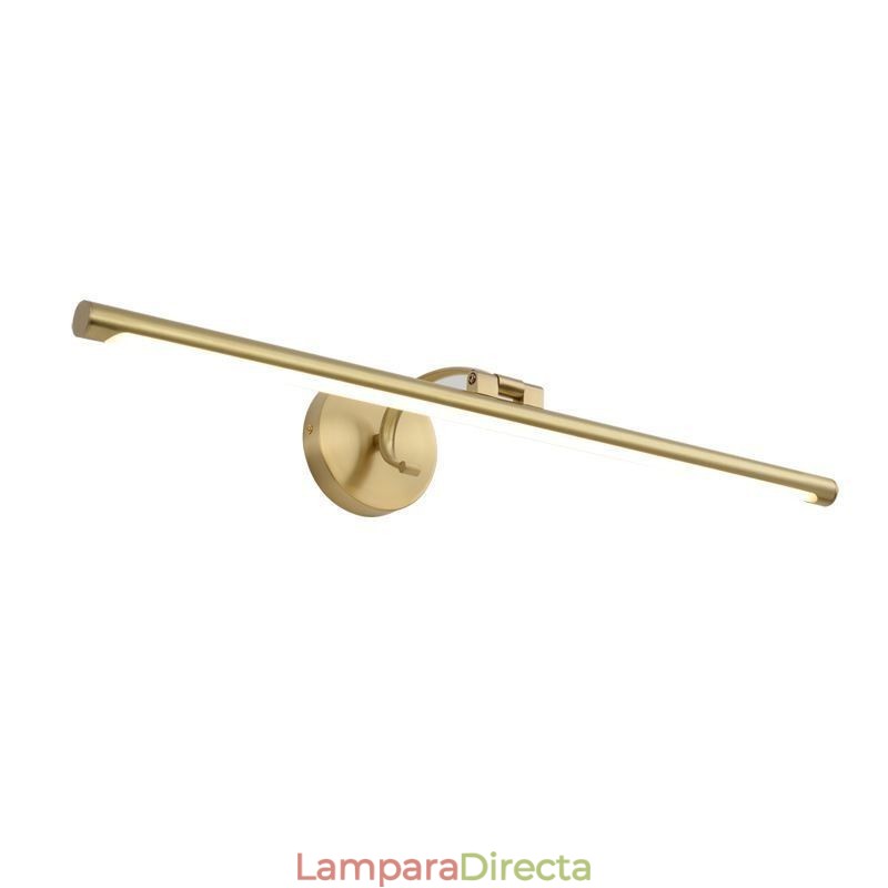 Lámpara de pared de acrílico y latón con luz frontal de espejo nórdico