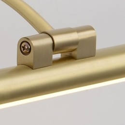 Lámpara de pared de acrílico y latón con luz frontal de espejo nórdico