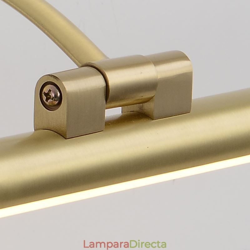Lámpara de pared de acrílico y latón con luz frontal de espejo nórdico