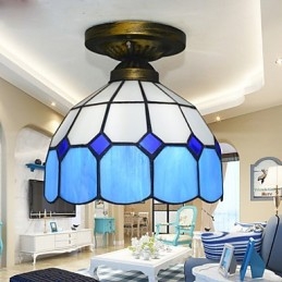 Lámpara de techo absorbente con diseño mediterráneo, creativa y con diseño de cúpula absorbente.