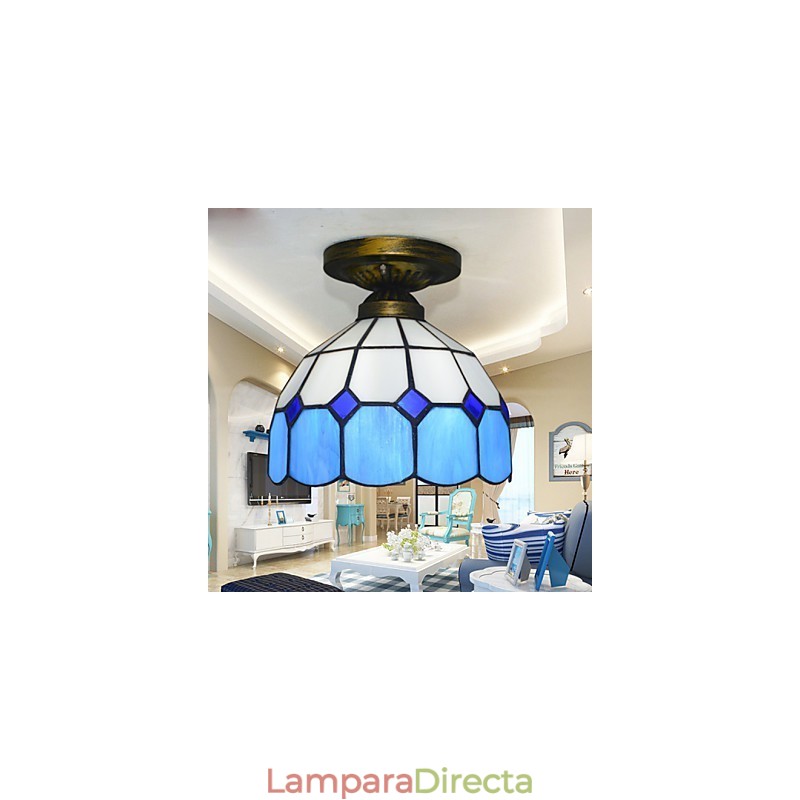 Lámpara de techo absorbente con diseño mediterráneo, creativa y con diseño de cúpula absorbente.