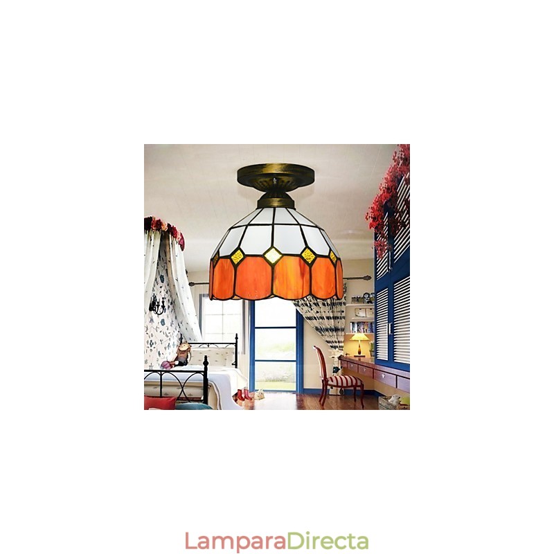 Lámpara de techo absorbente con diseño mediterráneo, creativa y con diseño de cúpula absorbente.
