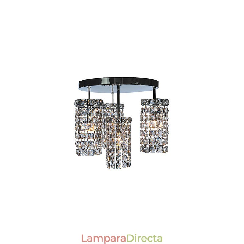 Lámparas empotradas contemporáneas de cristal con 4 luces
