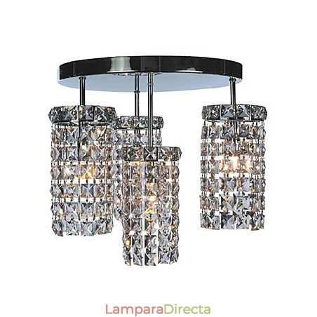 Lámparas empotradas contemporáneas de cristal con 4 luces Lámparas empotradas contemporáneas de cristal con 4 luces