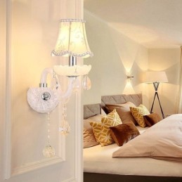 Aplique de pared elegante de cristal de estilo europeo clásico
