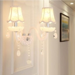 Aplique de pared elegante de cristal de estilo europeo clásico