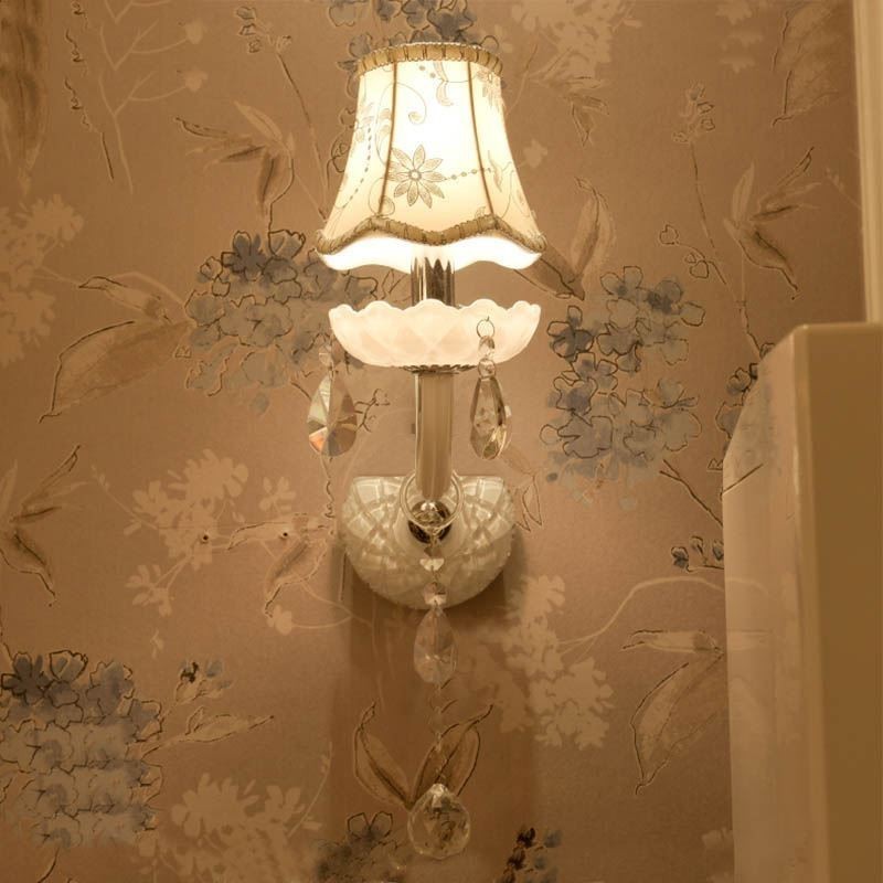 Aplique de pared elegante de cristal de estilo europeo clásico