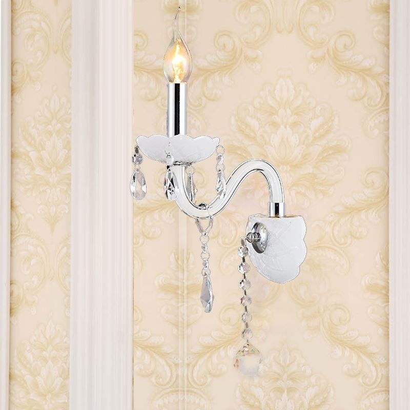 Aplique de pared elegante de cristal de estilo europeo clásico