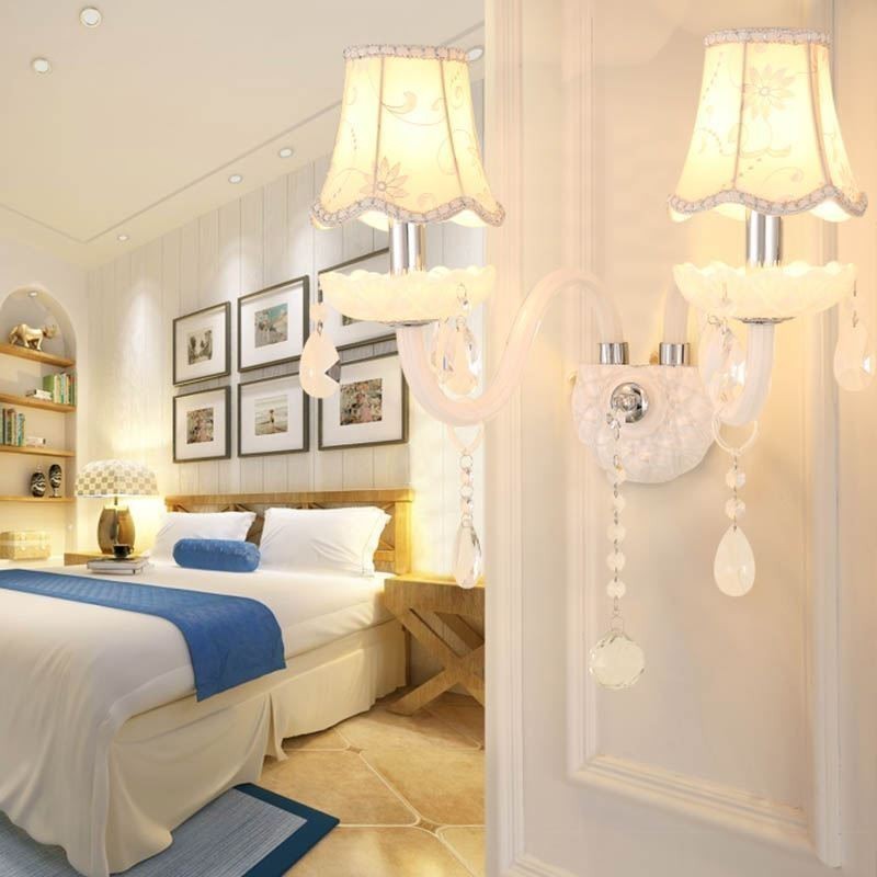 Aplique de pared elegante de cristal de estilo europeo clásico