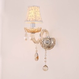 Elegante aplique de cristal de estilo europeo para pared de pasillo