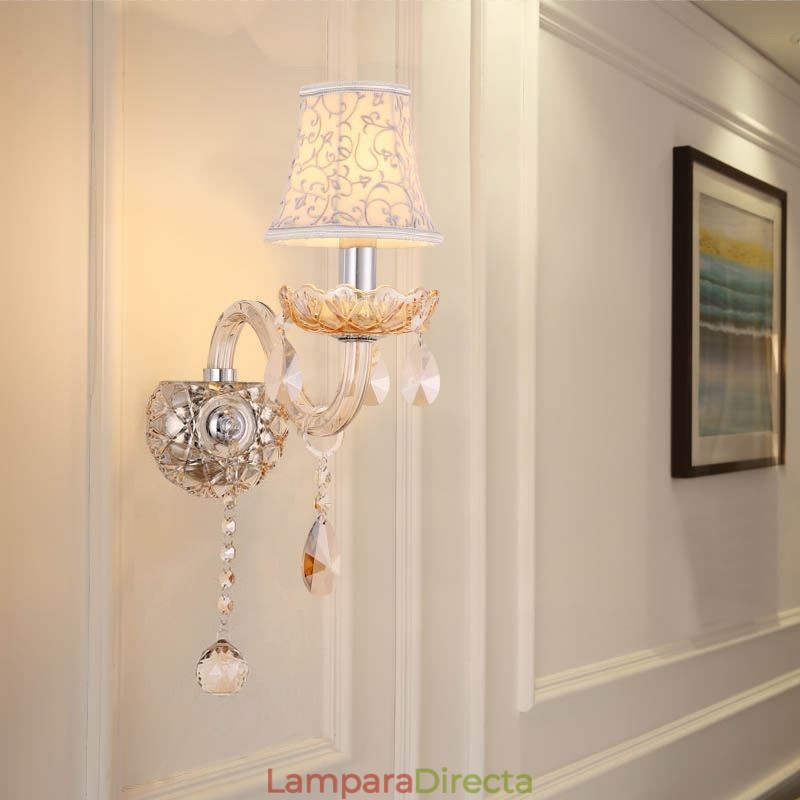 Elegante aplique de cristal de estilo europeo para pared de pasillo
