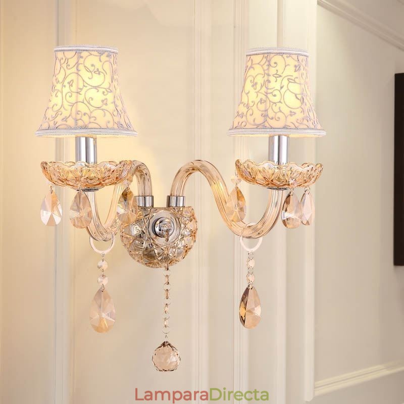 Elegante aplique de cristal de estilo europeo para pared de pasillo