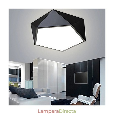 Lámpara de techo moderna con luz nocturna montada en color blanco cálido y blanco. Lámpara de techo moderna con luz nocturna montada en color blanco cálido y blanco.