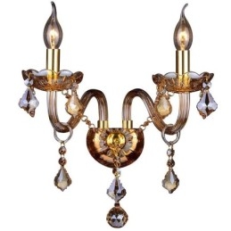 Aplique de cristal europeo elegante de dos luces para escaleras