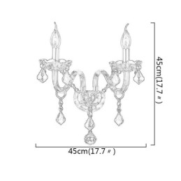 Aplique de cristal europeo elegante de dos luces para escaleras