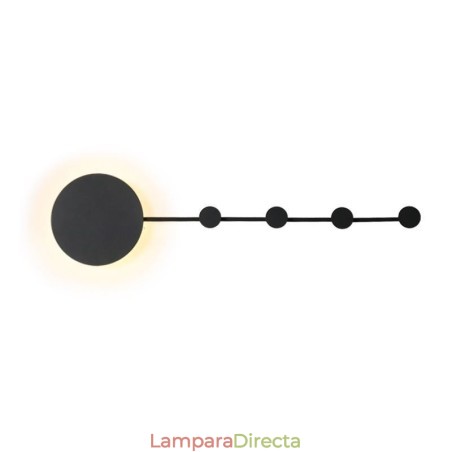 Lámpara de pared moderna circular con gancho negro, iluminación de mesita de noche Lámpara de pared moderna circular con gancho negro, iluminación de mesita de noche