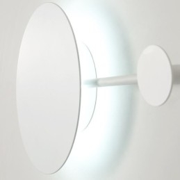 Lámpara de pared moderna circular con gancho negro, iluminación de mesita de noche