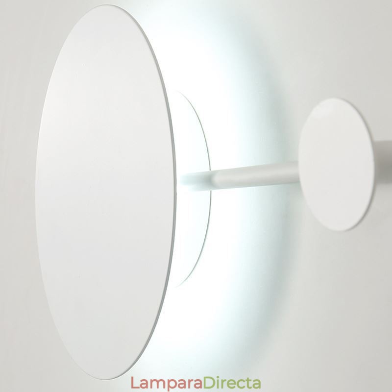 Lámpara de pared moderna circular con gancho negro, iluminación de mesita de noche