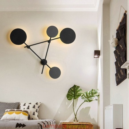 Aplique de pared moderno con forma geométrica de hierro Aplique de pared moderno con forma geométrica de hierro