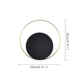 Aplique de pared de estilo moderno, circular, negro, lámpara creativa, iluminación de noche