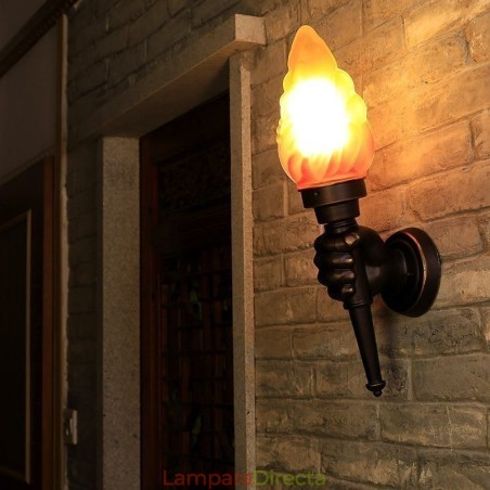 Aplique de pared exterior retro europeo, resistente al agua, con forma de antorcha Aplique de pared exterior retro europeo, resistente al agua, con forma de antorcha