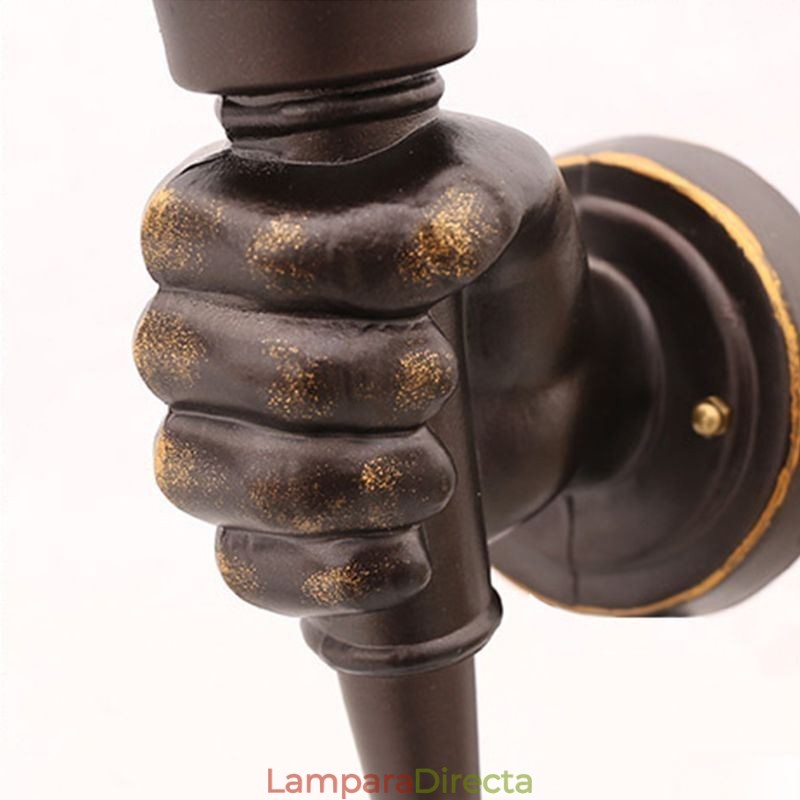 Aplique de pared exterior retro europeo, resistente al agua, con forma de antorcha
