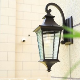 Lámpara de pared moderna para exteriores, impermeable, para cenador, patio, pasillo, jardín y balcón.