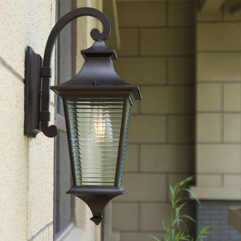 Lámpara de pared moderna para exteriores, impermeable, para cenador, patio, pasillo, jardín y balcón.