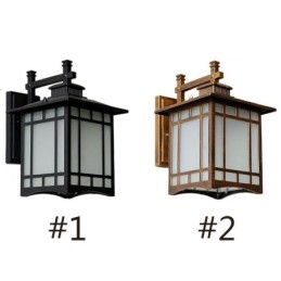 Lámpara de pared estilo chino para exteriores, impermeable, con forma de pabellón, para jardín y balcón.
