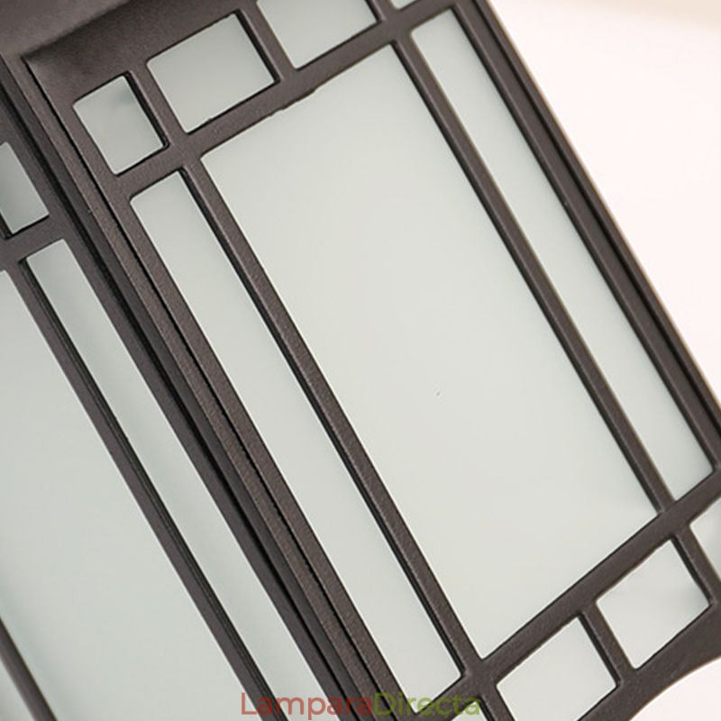 Lámpara de pared estilo chino para exteriores, impermeable, con forma de pabellón, para jardín y balcón.