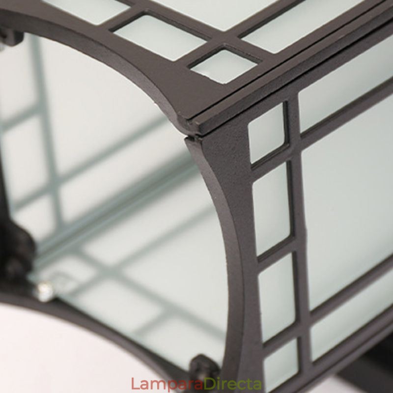 Lámpara de pared estilo chino para exteriores, impermeable, con forma de pabellón, para jardín y balcón.