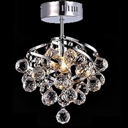 Lámpara colgante de cristal cromado, moderna, contemporánea, tradicional, clásica, campestre