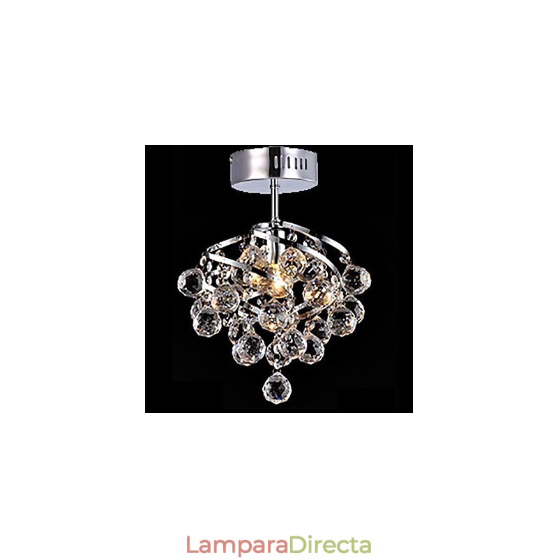 Lámpara colgante de cristal cromado, moderna, contemporánea, tradicional, clásica, campestre