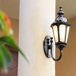 Lámpara de pared moderna y sencilla para exteriores, resistente al agua, con diseño de flor de ciruelo, para patio, pasillo y jardín.